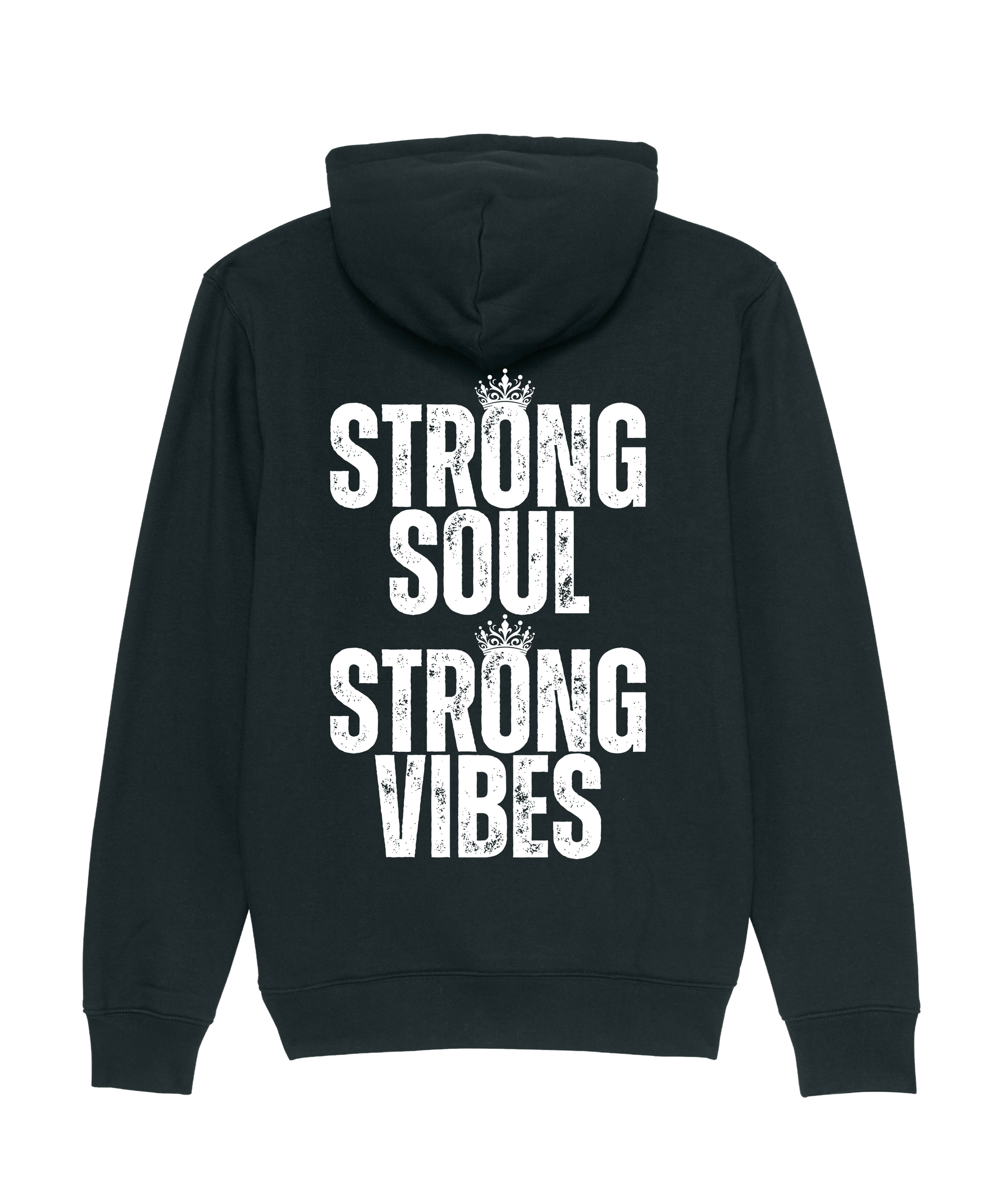 Unisex Hoodie "Strong Soul Strong Vibes" Schwarz