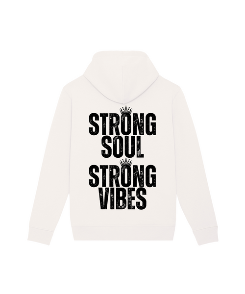 Unisex Hoodie "Strong Soul Strong Vibes" Off White
