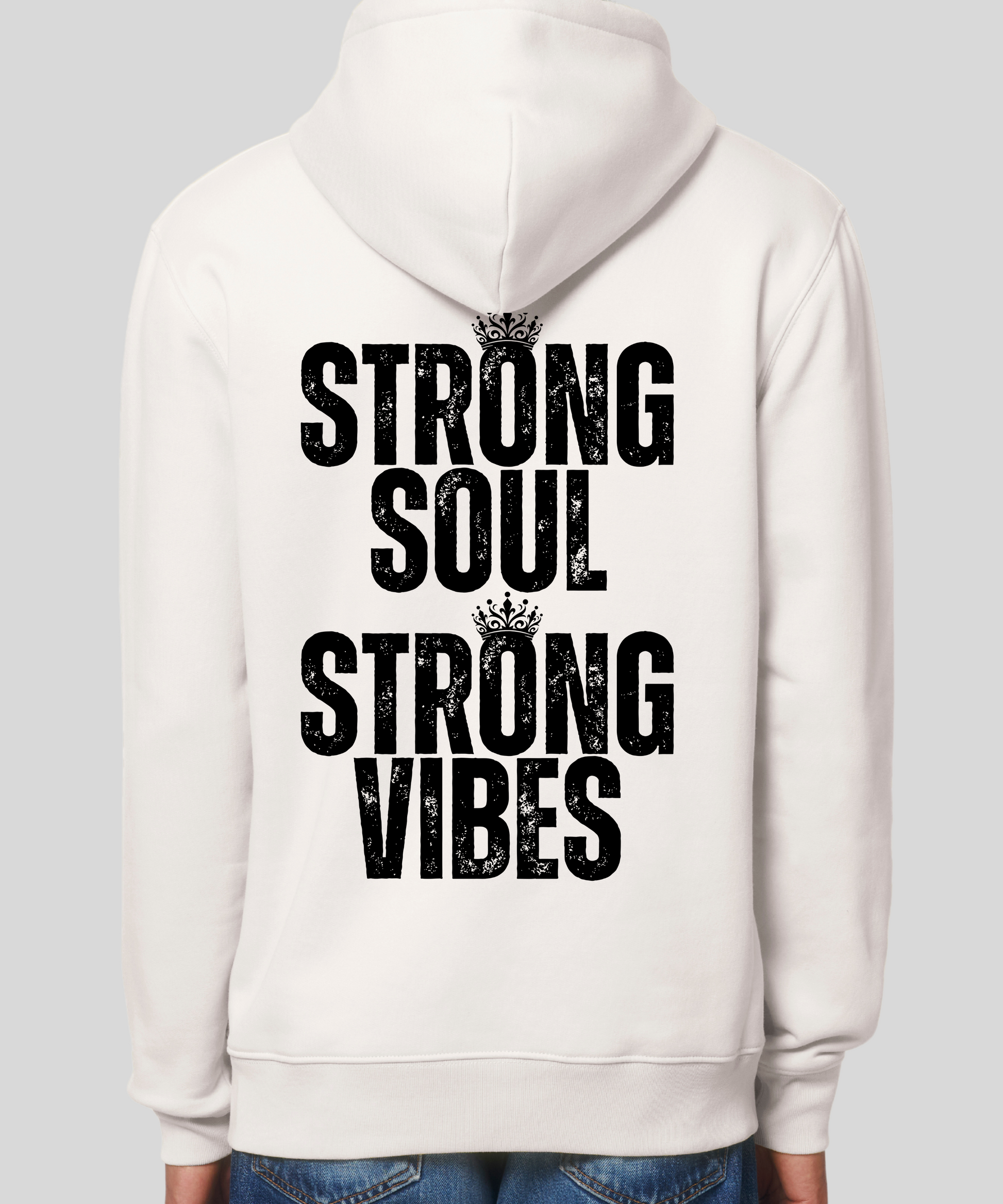 Unisex Hoodie "Strong Soul Strong Vibes" Off White