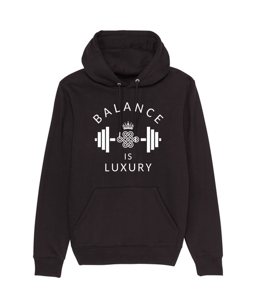 Unisex Hoodie "Balance is Luxury" Schwarz